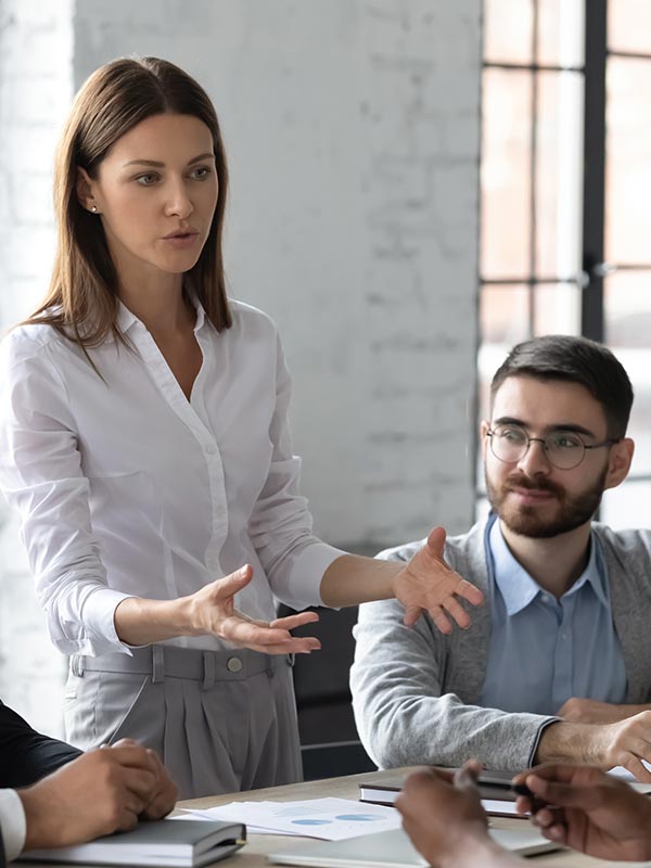 People working in an office